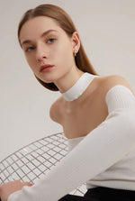 Load image into Gallery viewer, Pearl Diamante Loop Earrings