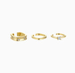 Load image into Gallery viewer, Set of 3 Square Ear Cuffs