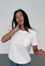 Load image into Gallery viewer, Mini Pocket Tee in White