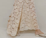 Load image into Gallery viewer, Drop Back Lace Maxi Dress in Cream
