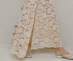 Load image into Gallery viewer, Drop Back Lace Maxi Dress in Cream