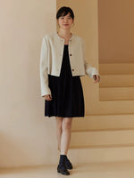 Load image into Gallery viewer, Tulip Stretch Dress in Black