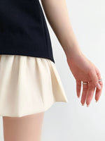 Load image into Gallery viewer, Contrast Hem Mini Dress in Black