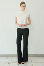 Load image into Gallery viewer, Korean Tilda Tailored Stretch Trousers in Black