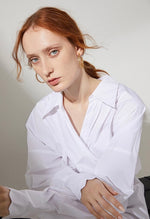 Load image into Gallery viewer, Chain Diamante Open Hoop Earrings