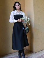 Load image into Gallery viewer, Bustier Shirt Dress in Black