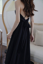 Load image into Gallery viewer, Sandstone Tie Maxi Dress in Black- S/M/L/XL