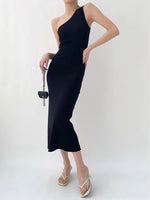 Load image into Gallery viewer, Toga Midi Dress in Black