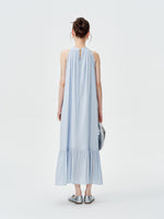 Load image into Gallery viewer, Rose Detail Tent Maxi Dress in Blue