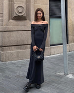 Load image into Gallery viewer, Off Shoulder Gather Twist Top in Grey