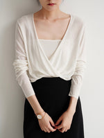 Load image into Gallery viewer, Tencel Blend Twist Top in Grey