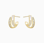 Load image into Gallery viewer, Double Curve Plate Stud Earrings