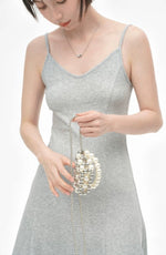 Load image into Gallery viewer, Melange Cami Flare Maxi Dress in Grey