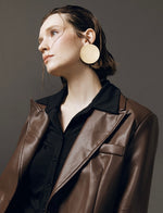 Load image into Gallery viewer, Classic Leather Blazer in Brown