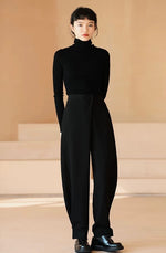 Load image into Gallery viewer, 2-Way Adjustable Hem Trousers in Black