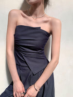 Load image into Gallery viewer, Bustier Top + Pants Set in Navy