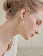 Load image into Gallery viewer, Large Oval Hoop Earrings