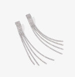 Load image into Gallery viewer, Asymmetric Sparkle Dangle Earrings