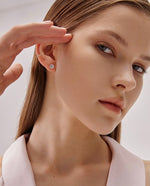 Load image into Gallery viewer, Set of 3 Diamante + Round Stud Earrings