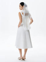 Load image into Gallery viewer, Classic A-Line Pocket Dress in White