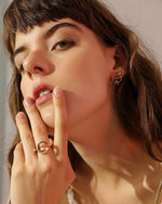 Load image into Gallery viewer, Star & Moon Loop Stud Earrings