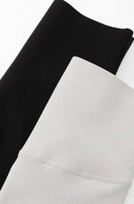 Load image into Gallery viewer, Breathable Ribbed Leggings in Black