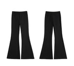 Load image into Gallery viewer, Trumpet Flare Stretch Trousers in Black