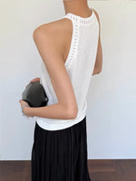 Load image into Gallery viewer, Light Knit Sleeveless Top in White
