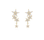 Load image into Gallery viewer, Cluster Star Drop Earrings