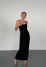 Load image into Gallery viewer, Padded Cami Stretch Maxi Dress in Black
