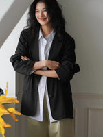 Load image into Gallery viewer, Classic Relaxed Blazer in Black