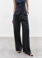 Load image into Gallery viewer, Tencel Vest // Trousers Set in Navy