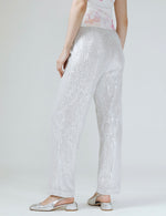 Load image into Gallery viewer, Tyra Sequin Pants in Silver