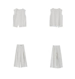 Load image into Gallery viewer, Light Tweed Top + Trousers Set in Cream