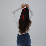 Load image into Gallery viewer, Pointelle Long Sleeve Top in White