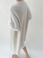 Load image into Gallery viewer, Relaxed Midi Open Cardigan in Off White