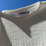 Load image into Gallery viewer, Pointelle Baby Tee in White