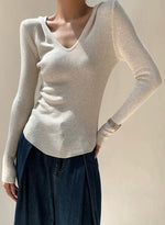 Load image into Gallery viewer, Light Knit Hoodie in Cream