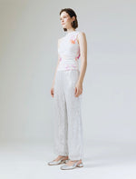 Load image into Gallery viewer, Tyra Sequin Pants in Silver