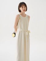 Load image into Gallery viewer, 2-Way Tank Tie Maxi Dress in Cream