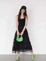 Load image into Gallery viewer, Layered Tulle Skirt in Black