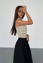 Load image into Gallery viewer, Knitted Panel Sleeveless Top in Cement