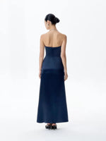 Load image into Gallery viewer, Twist Detail Gown in Navy