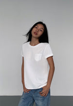 Load image into Gallery viewer, Mini Pocket Tee in White