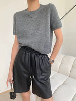 Load image into Gallery viewer, Woolly Knitted Top + Shawl Set in Grey