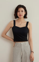 Load image into Gallery viewer, Sweetheart Bustier Top in Black