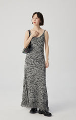 Load image into Gallery viewer, Melange Knit Cami Maxi Dress in Grey