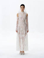 Load image into Gallery viewer, Sheer Lace Gown in White