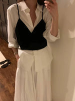 Load image into Gallery viewer, Korean Tie Back Camisole in Black