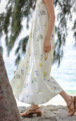 Load image into Gallery viewer, Floral Sleeveless Tent Dress in White
